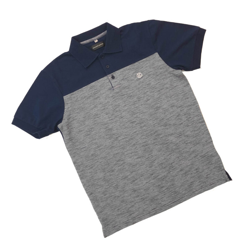 Polo Bicolor - Marinho/cinza