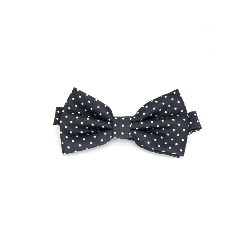 Gravata Borboleta Jacquard - Preta Dots