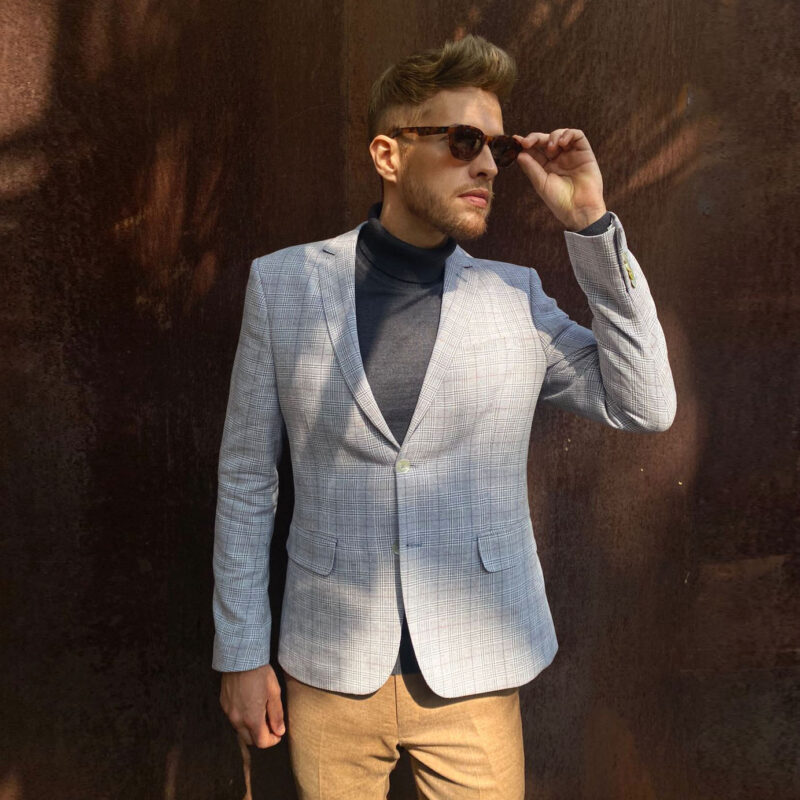 Blazer Xadrez Light Gray