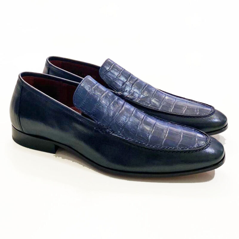 Mocassim Croco - Blue