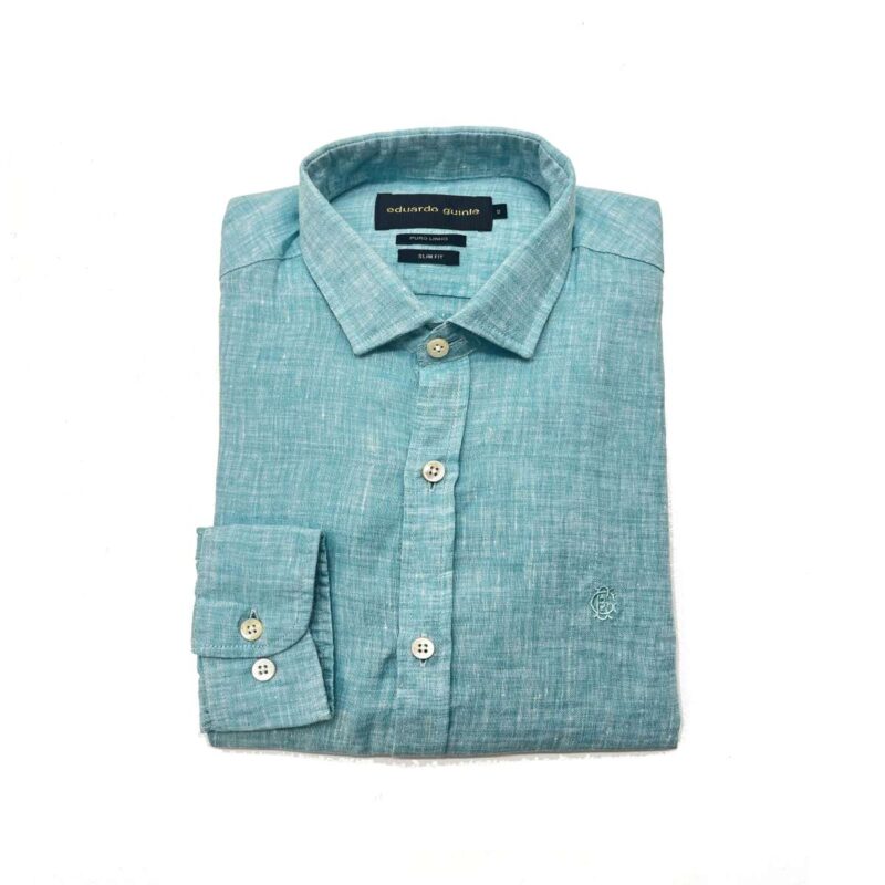 Camisa Linho Manga Longa - Verde